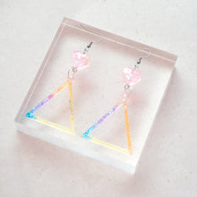 Load image into Gallery viewer, Pride Rainbow Hearty Triangle Dangle