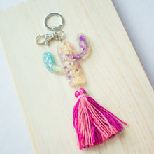 Load image into Gallery viewer, Cactus with tassels bag charm