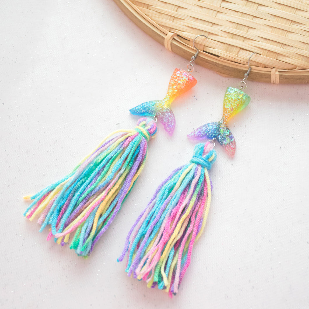 Pride Rainbow Mermaid tail tassels