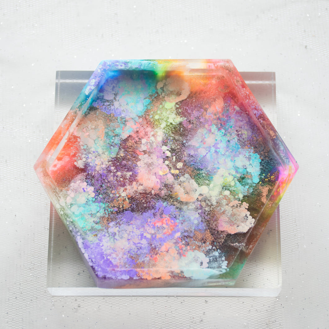 Hexagon 01 - Psychedelic Infinity Trinket Dish