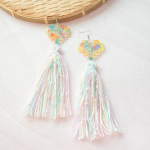 Pride Rainbow Jagged Hearty textured Tassels all the way