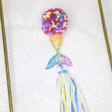 Load image into Gallery viewer, Pride Rainbow Single Side Mermaid Tail with Pomz and Tassel