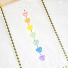 Load image into Gallery viewer, Pride Rainbow Single Side Heart chains 2.0