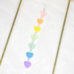 Pride Rainbow Single Side Heart Chains