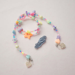 4 in 1 Pastels with Hearty charm Mask Chain