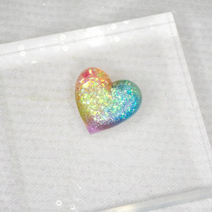 Pride Rainbow Big Heart brooch