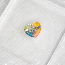 Load image into Gallery viewer, Pride Rainbow Heart face brooch