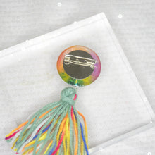 Load image into Gallery viewer, Pride Rainbow Smiley Tassels brooch