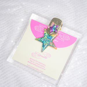 Pride rainbow double starry Hair Pin