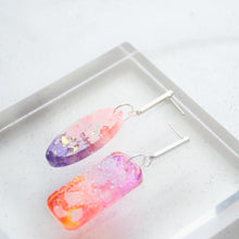 Load image into Gallery viewer, Asymmetrical Bar Shapeys - Psychedelic Infinity Earrings