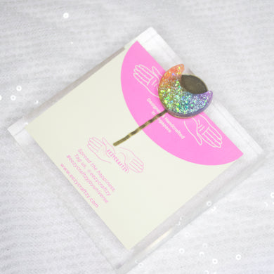Pride rainbow Moon Hair Pin