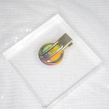 Load image into Gallery viewer, Pride rainbow Smiley Hair Pin