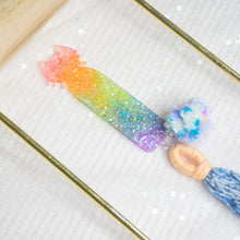 Load image into Gallery viewer, Pride Rainbow Cat with tassels Bookmark