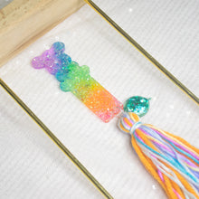 Load image into Gallery viewer, Pride Rainbow Bear pal with tassels Bookmark