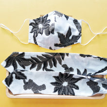 Load image into Gallery viewer, (Preorder) Fabric Face Mask / Headband 3.0 - White Batik