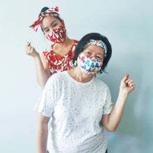 Load image into Gallery viewer, (Set 4.0) Matchy Fabric Face Mask + Headband - Cartoon