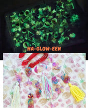 Load image into Gallery viewer, Ha-GLOW-een Beaded Double Florals